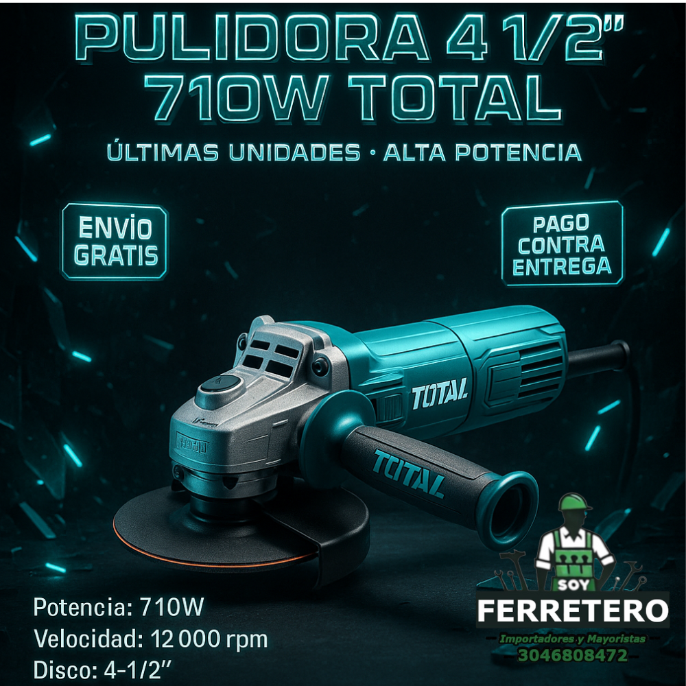 Pulidora Angular Total 710W